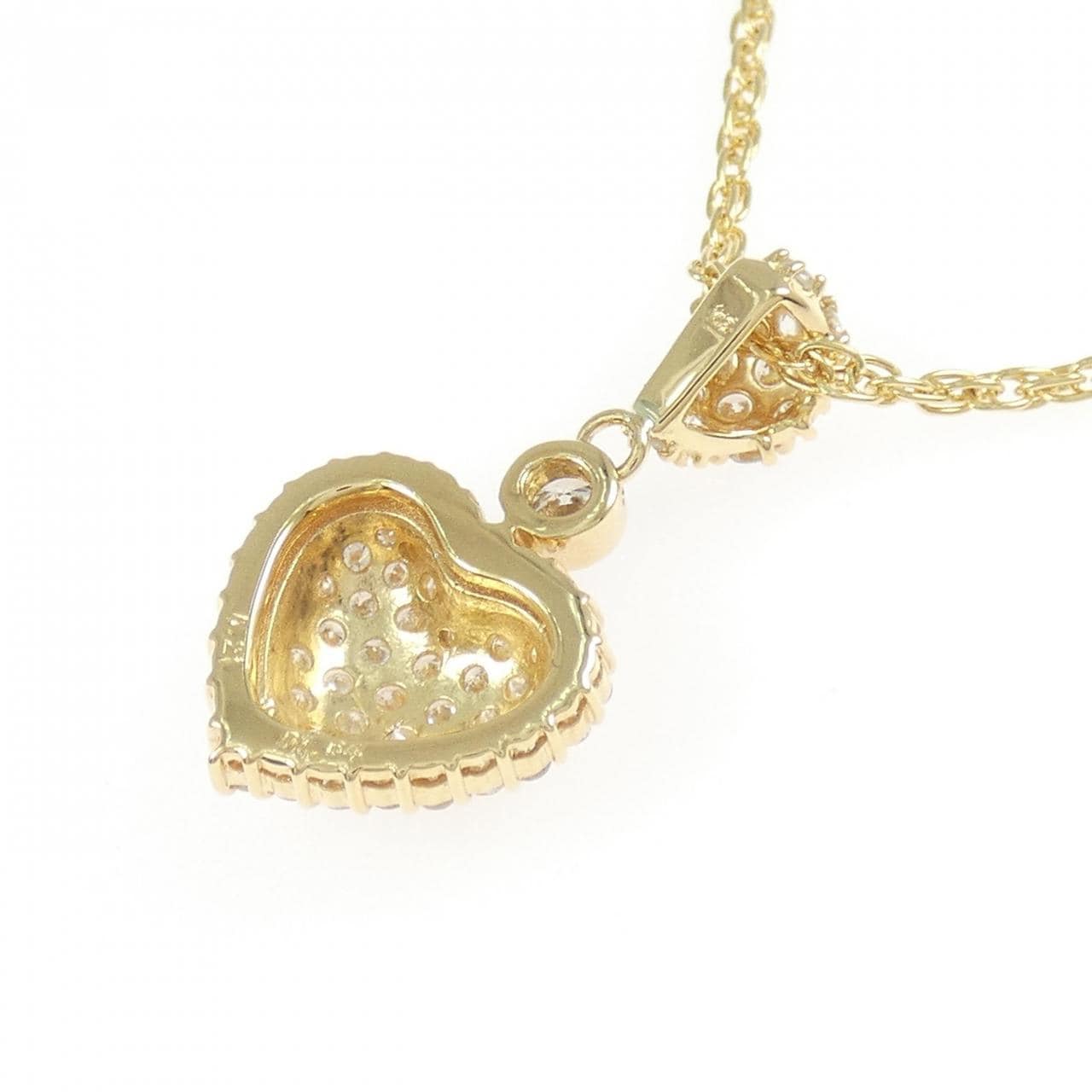 K18YG ハート ダイヤモンド ネックレス 0.21CT