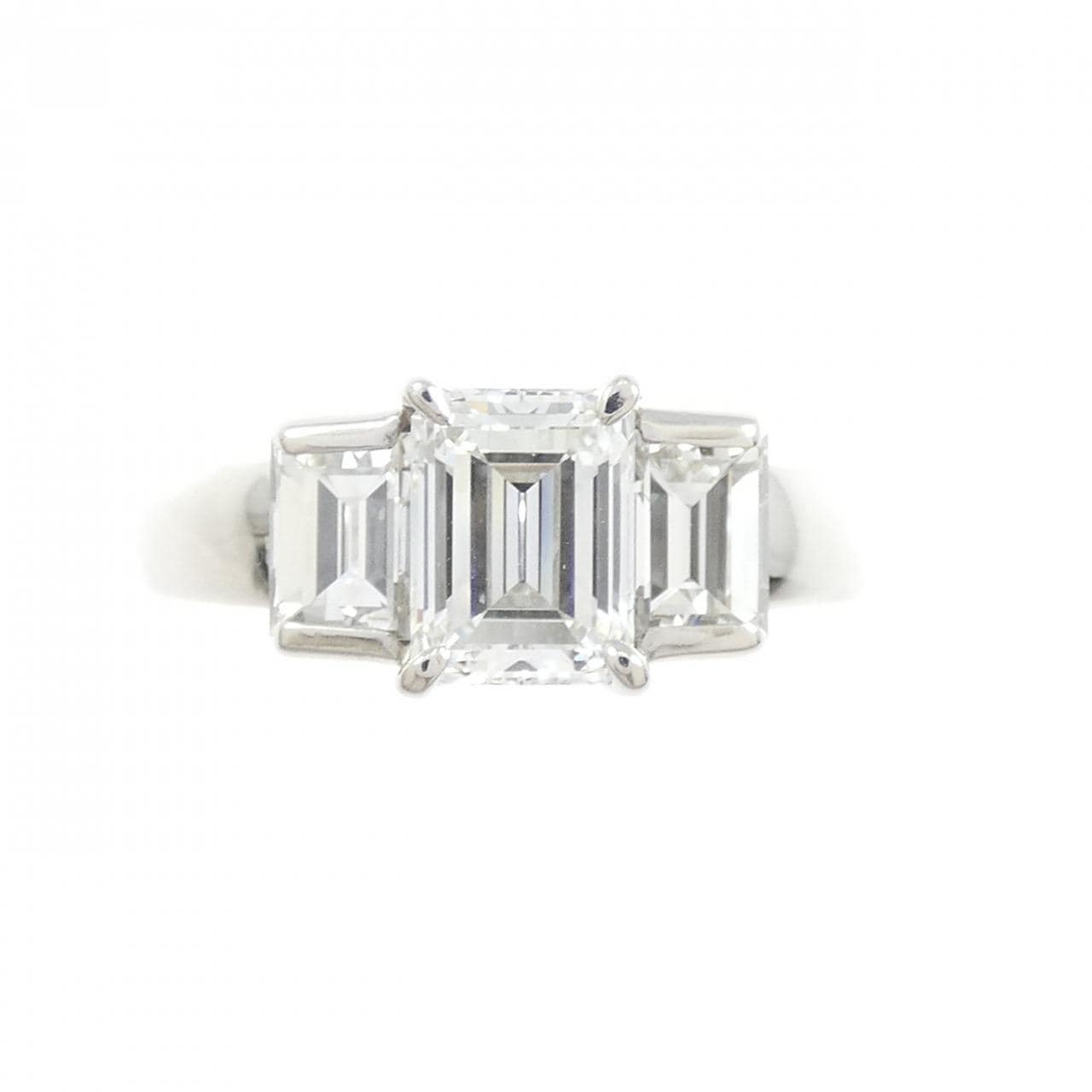 PT900 ダイヤモンド リング 1.111CT F VS1 エメラルドカット