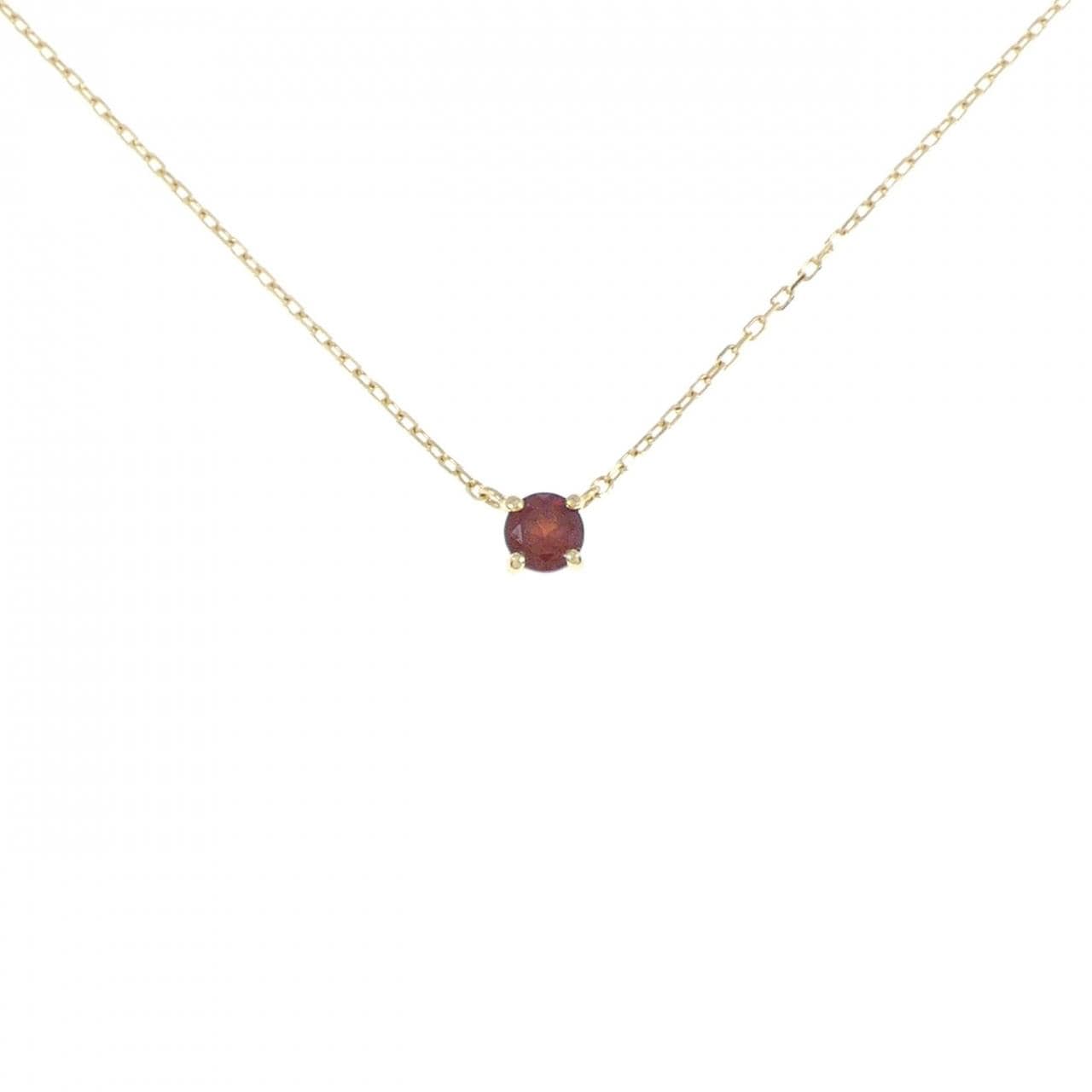 K18YG Garnet necklace