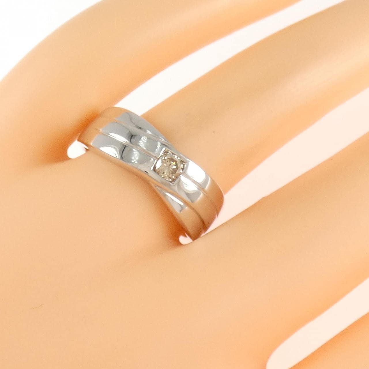 K18WG ダイヤモンド リング 0.18CT