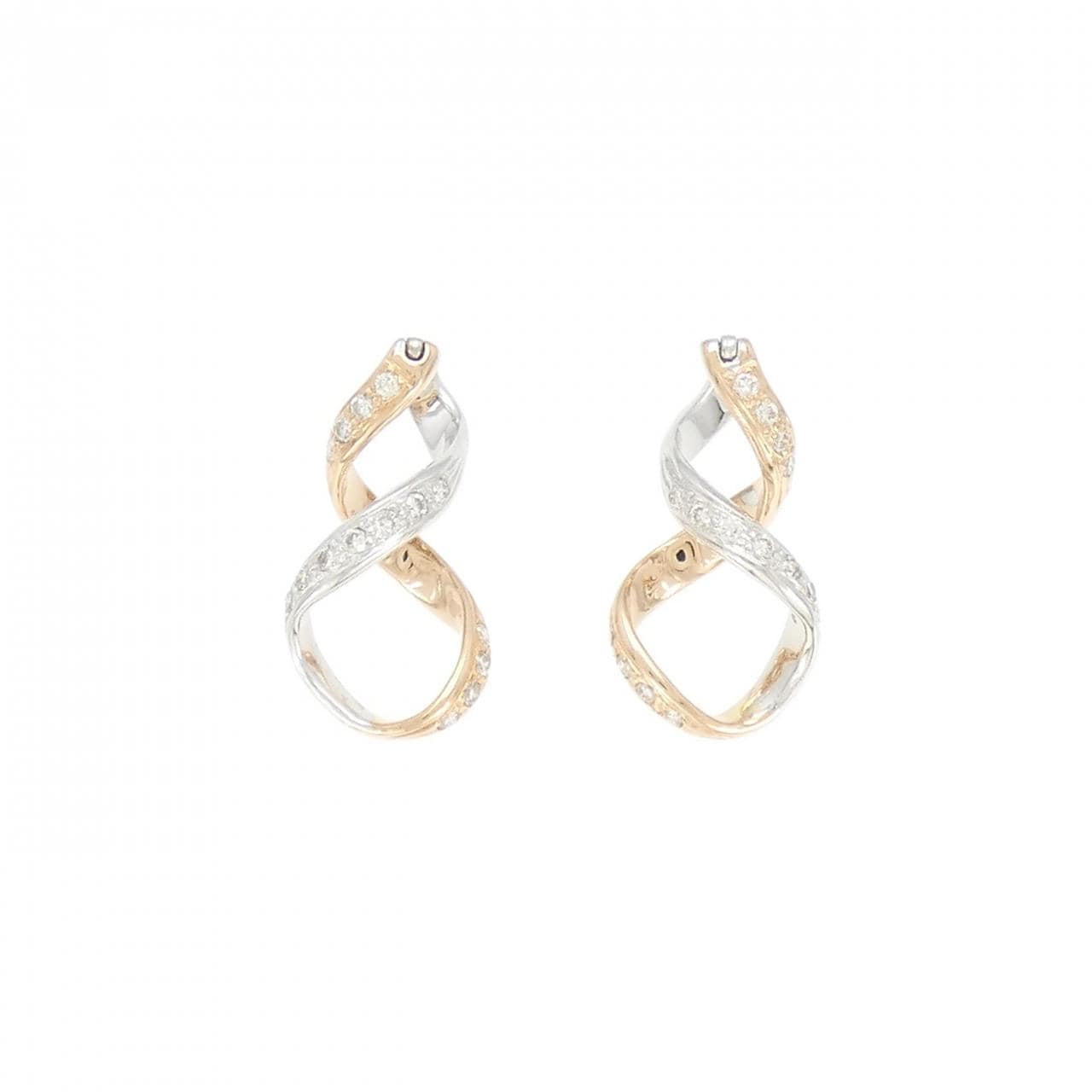 K18WG/K18PG Diamond Earrings 0.34CT