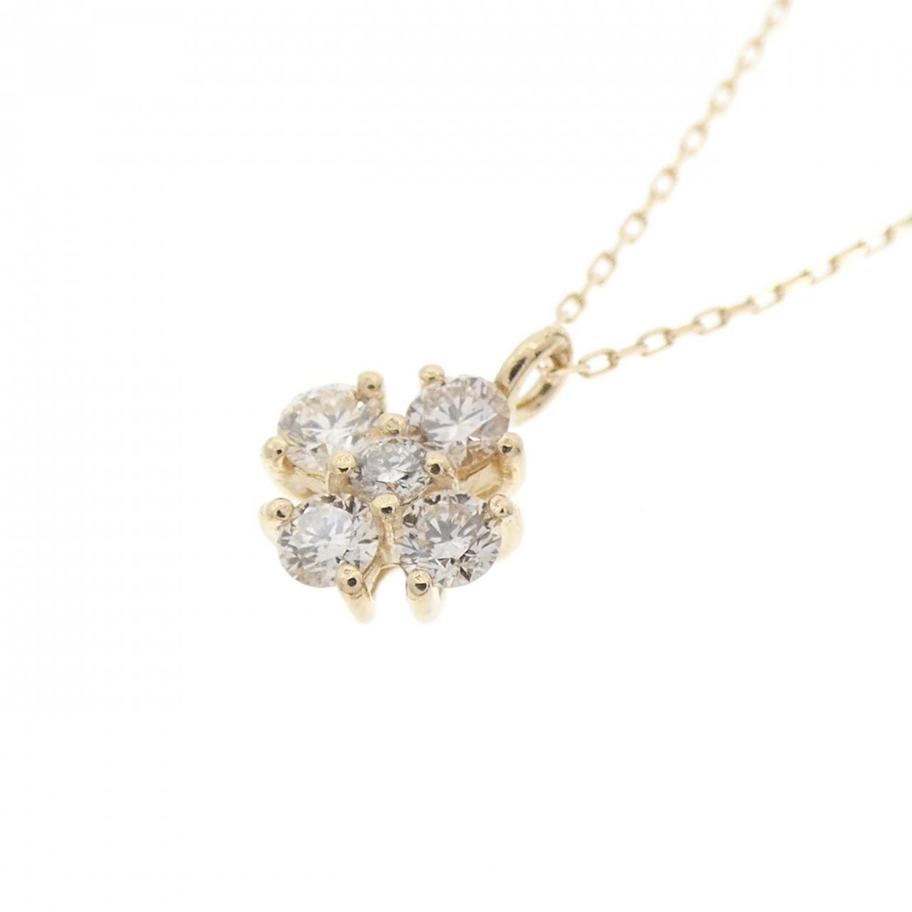 【新品】K10YG ダイヤモンド ネックレス 0.20CT