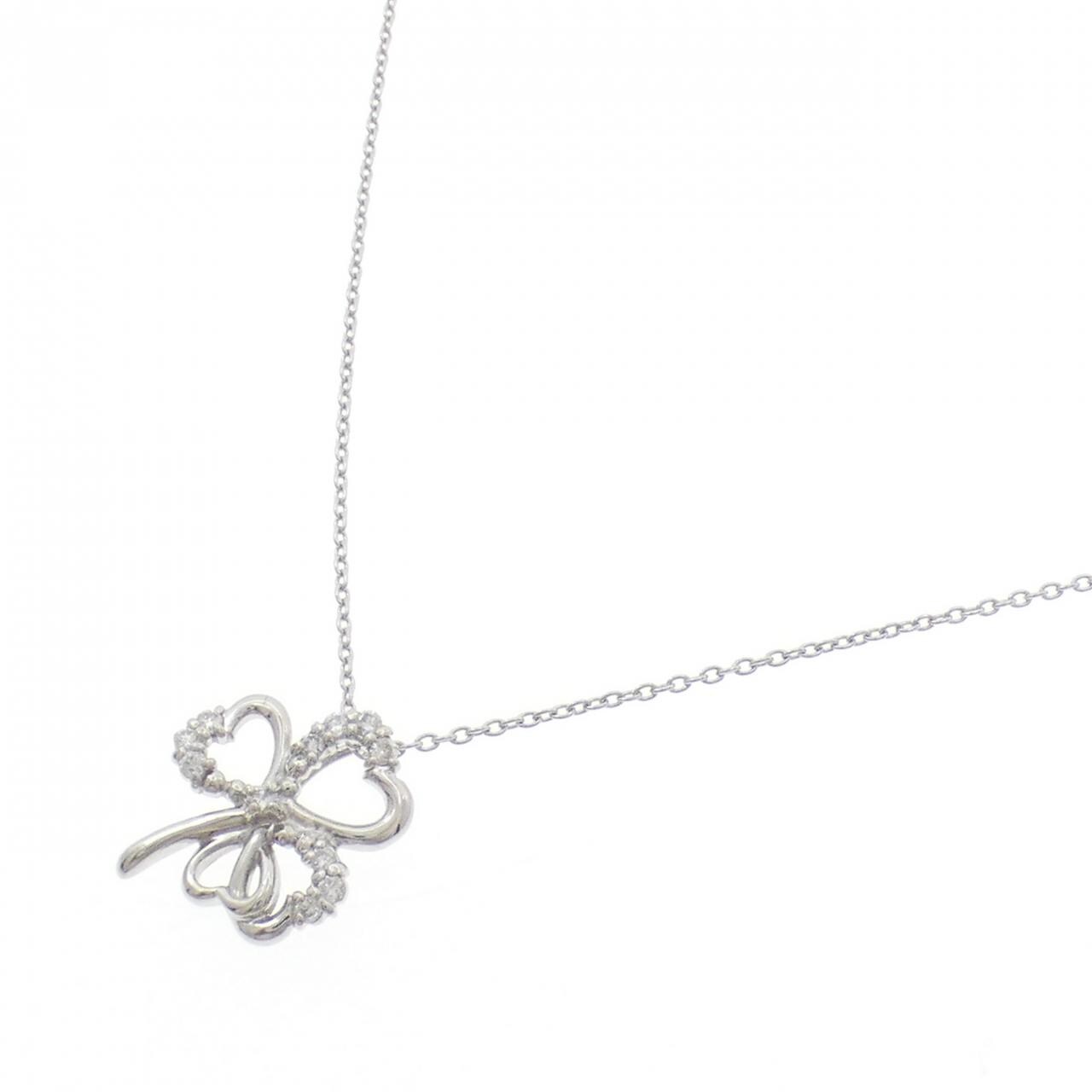 PT900/PT850 Clover Diamond Necklace 0.10CT