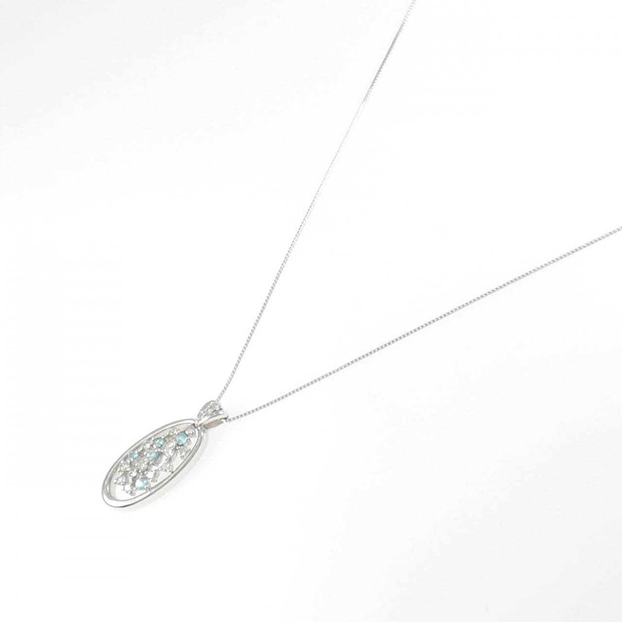 K18WG トルマリン ネックレス 0.22CT