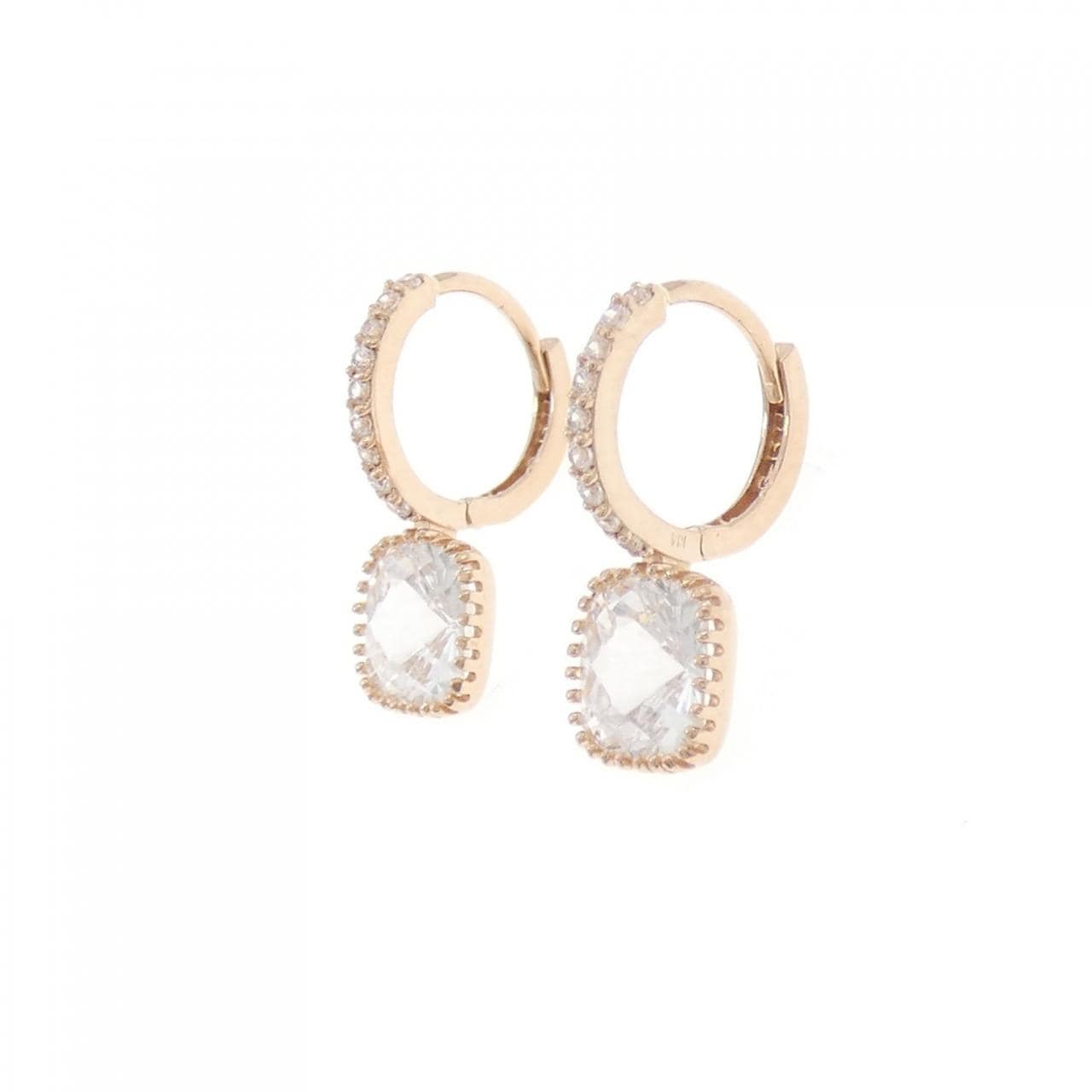 K14PG Cubic Zirconia Earrings