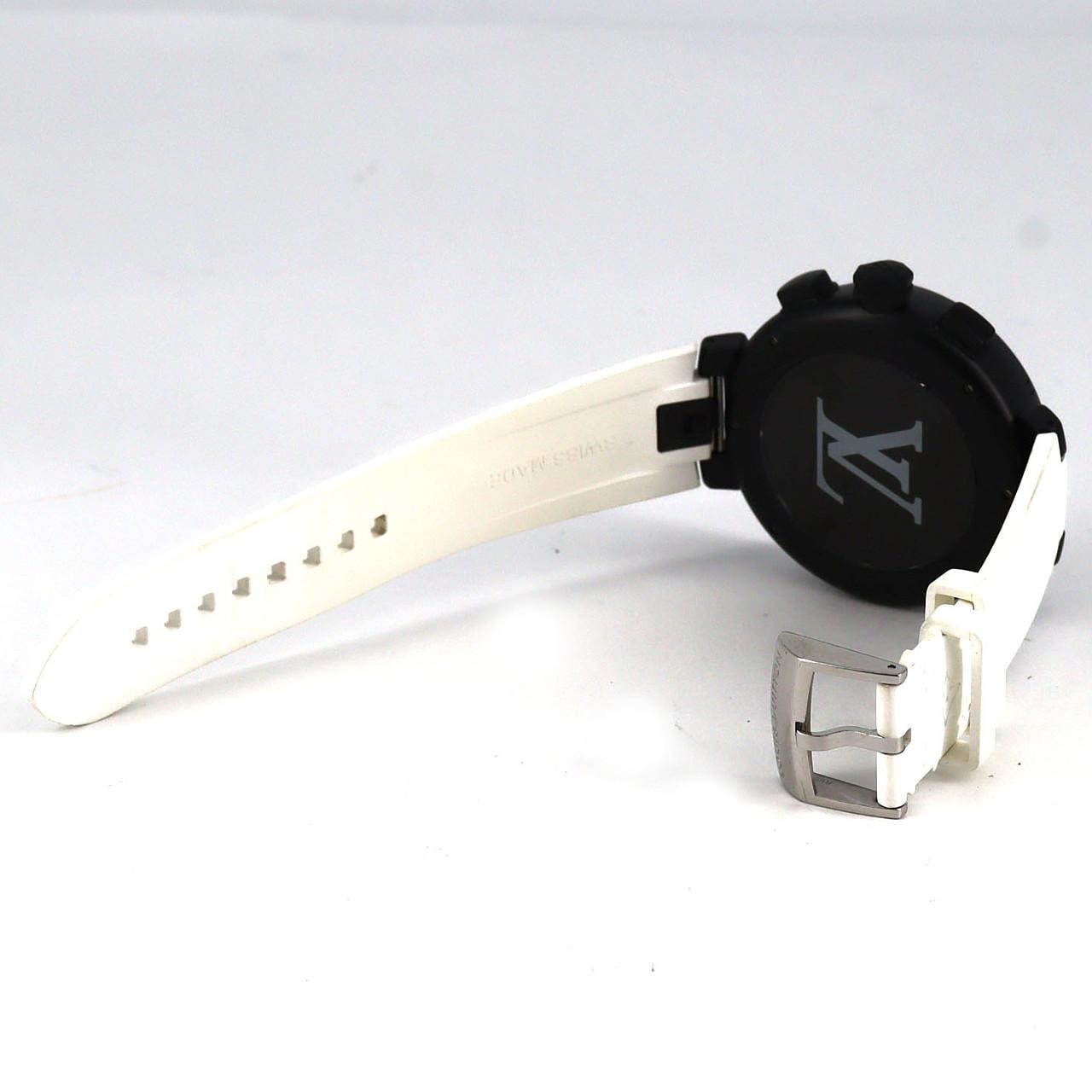 【ノーメンテナンス還元価格】ルイヴィトン タンブールオールブラッククロノグラフ Q1A62 SS 自動巻