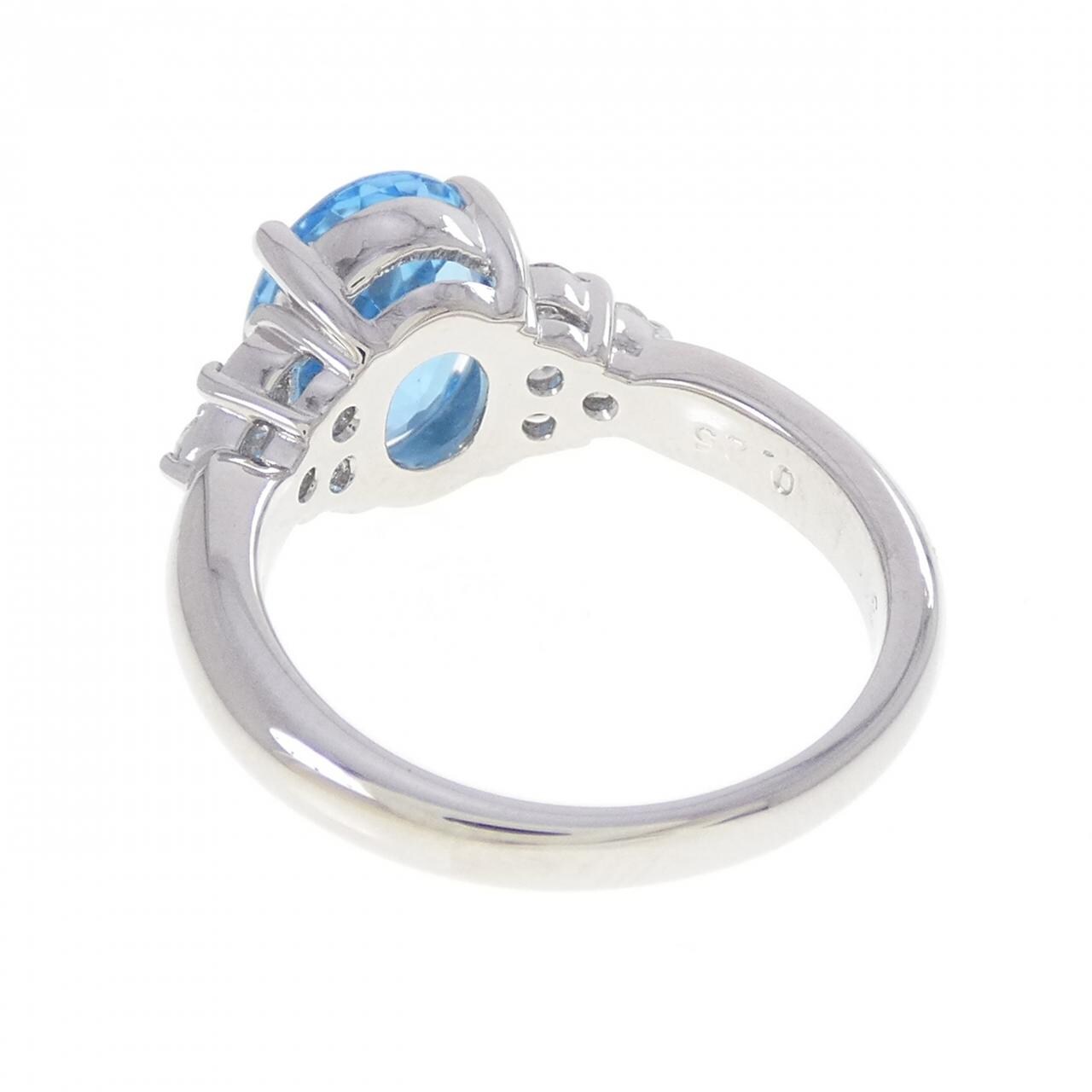 PT900 ブルートパーズ リング 3.11CT