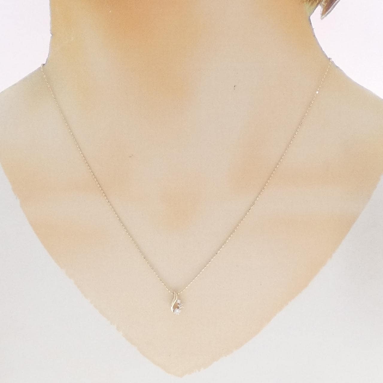 K10YG ダイヤモンド ネックレス 0.1CT
