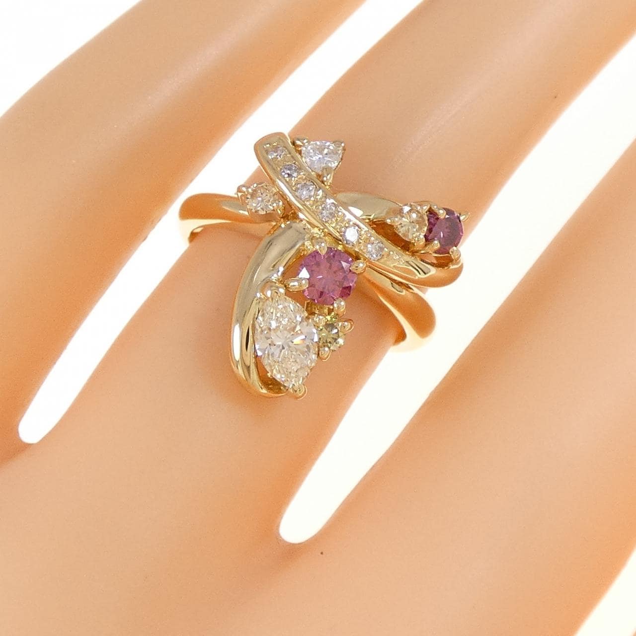 K18YG ダイヤモンド リング 0.350CT