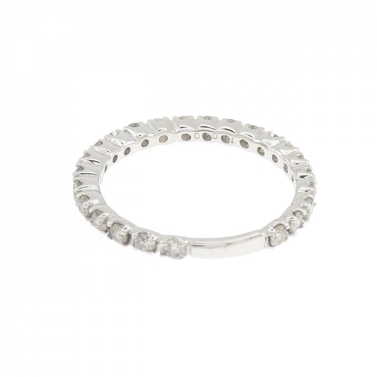 K18WG ハーフエタニティ ダイヤモンド リング 1.00CT