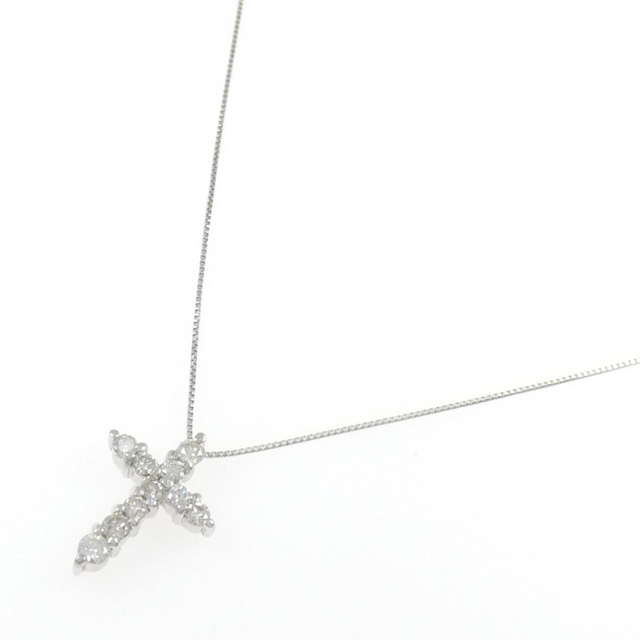 PT900/PT850 クロス ダイヤモンド ネックレス 0.50CT