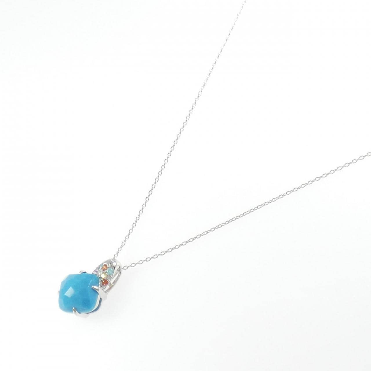 K18WG ターコイズ ネックレス