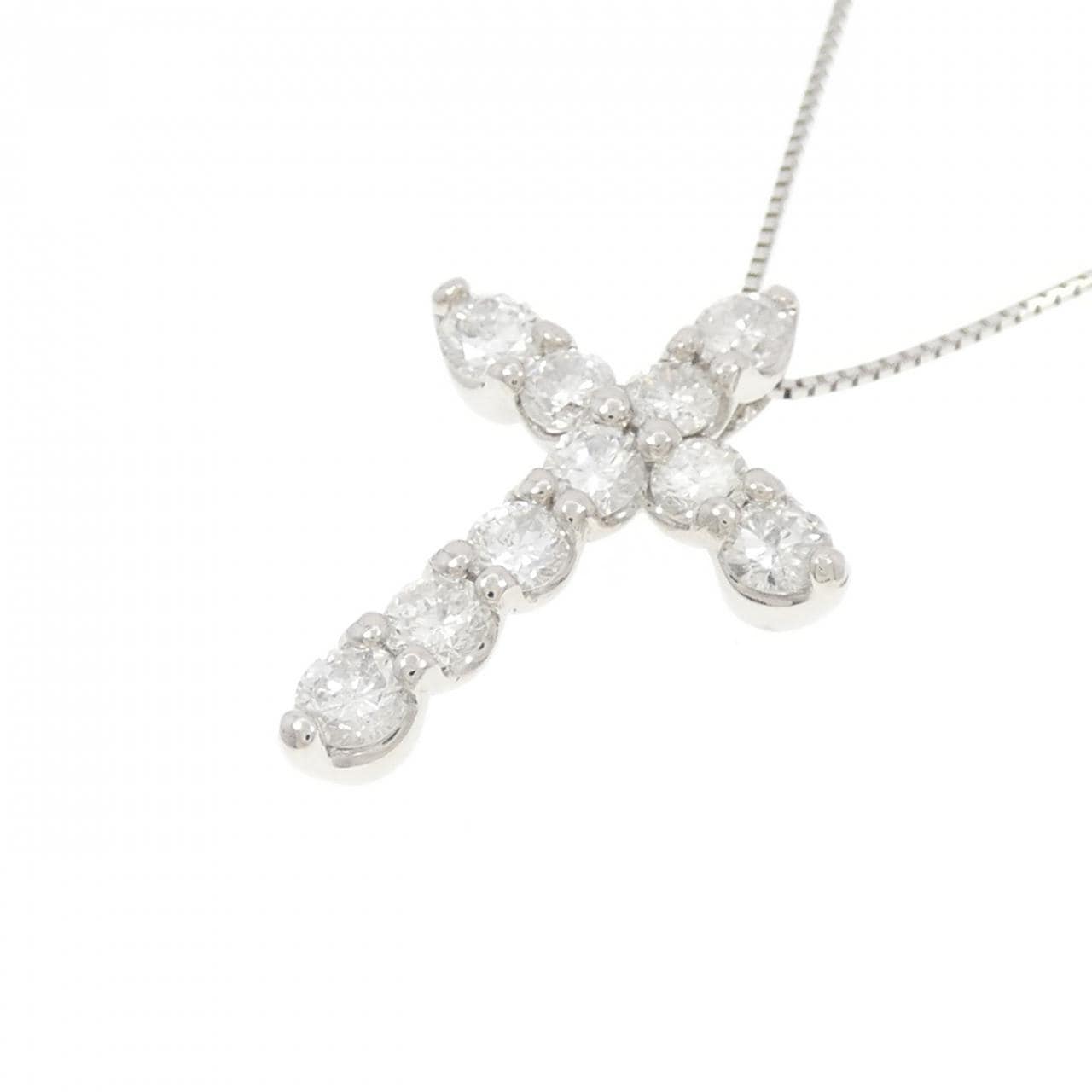PT900/PT850 クロス ダイヤモンド ネックレス 1.50CT