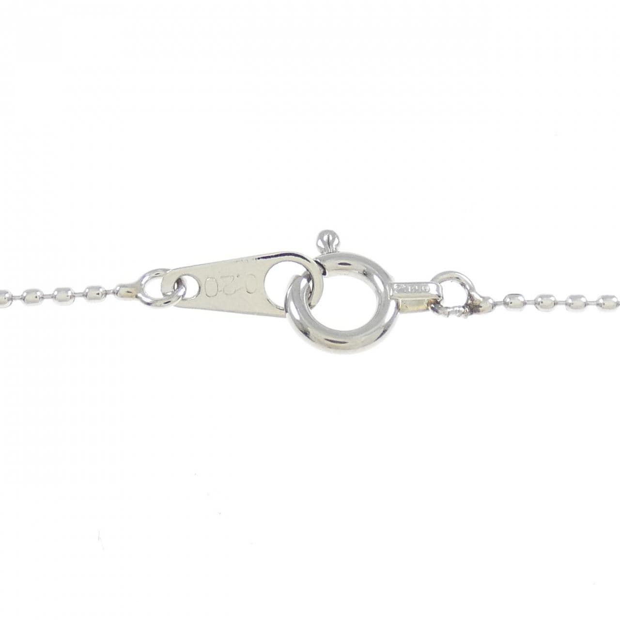 PT850 フラワー ダイヤモンド ネックレス 0.20CT