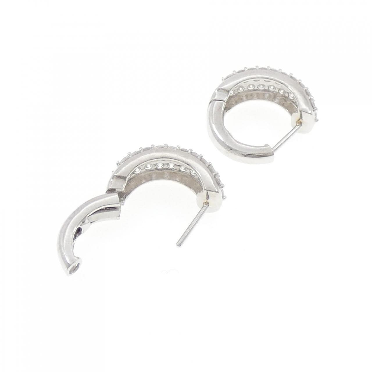 PT900 パヴェ ダイヤモンド ピアス 1.00CT