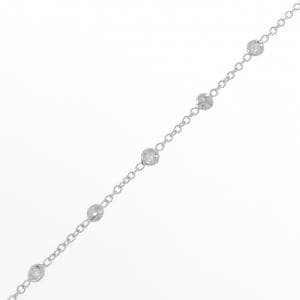 750WG ダイヤモンド ブレスレット 0.08CT