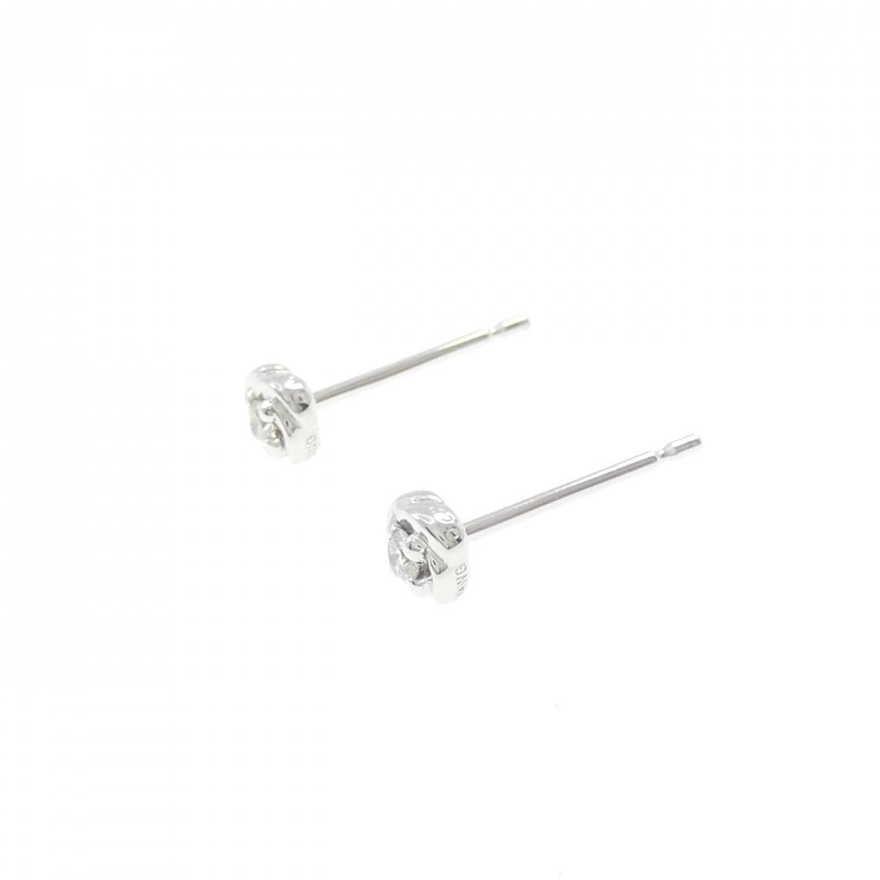 K10WG ダイヤモンド ピアス 0.04CT