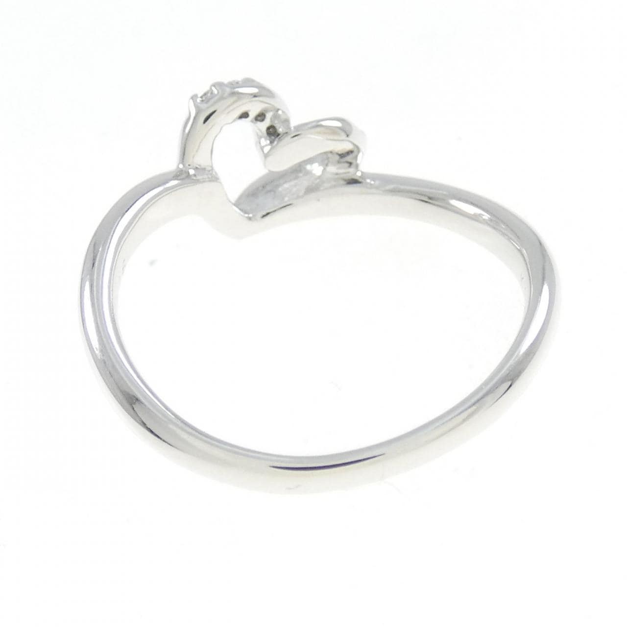 K18WG ハート ダイヤモンド リング 0.05CT