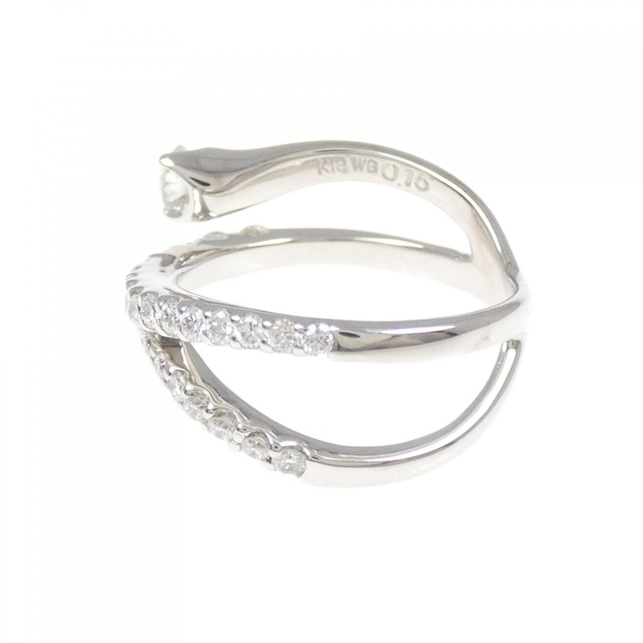 K18WG ダイヤモンド リング 0.15CT