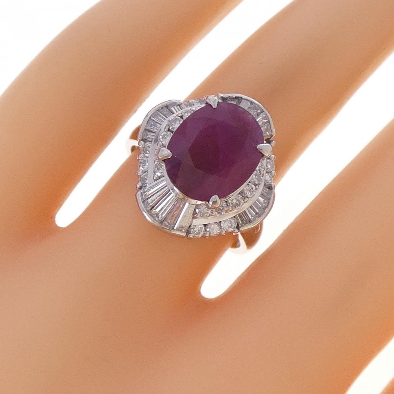 PT900 ルビー リング 2.49CT