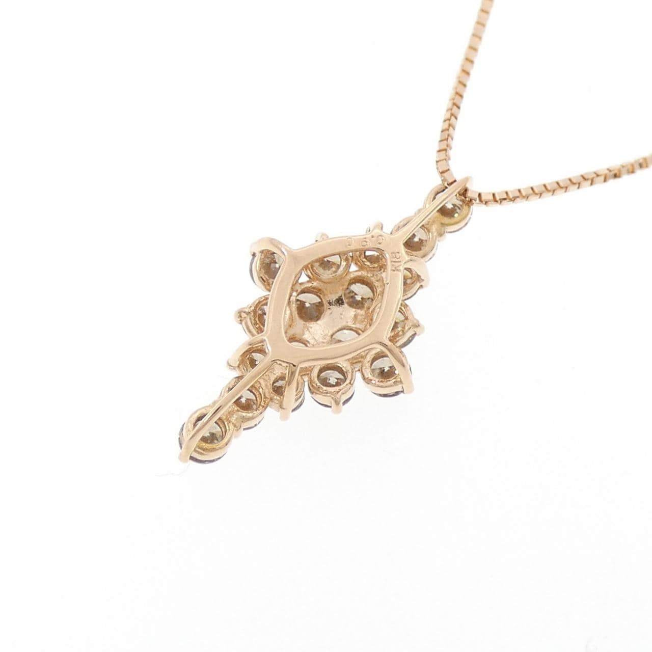K18PG ダイヤモンド ネックレス 0.90CT