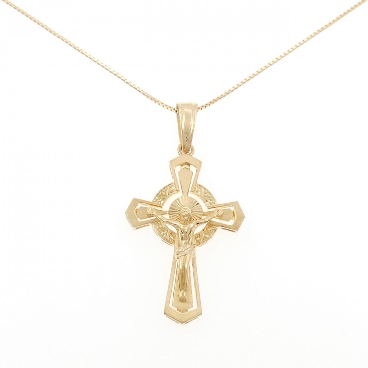 K18YG クロス ネックレス