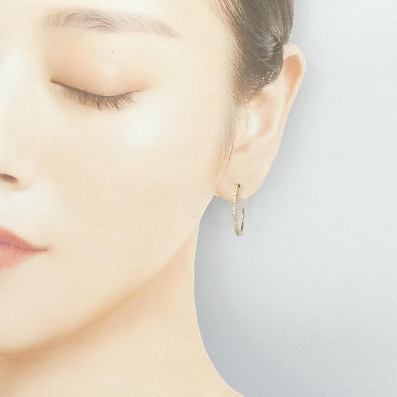 K18YG/750YG ダイヤモンド ピアス 0.20CT