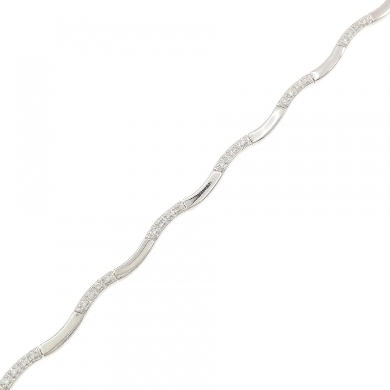 K18WG ダイヤモンド ブレスレット 0.26CT