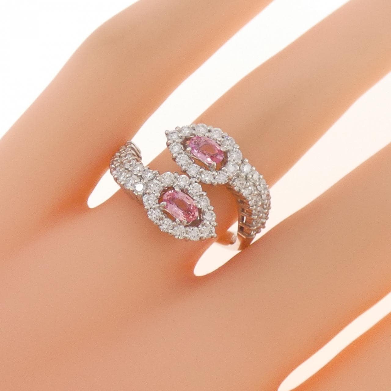 K18WG サファイヤ リング 0.46CT