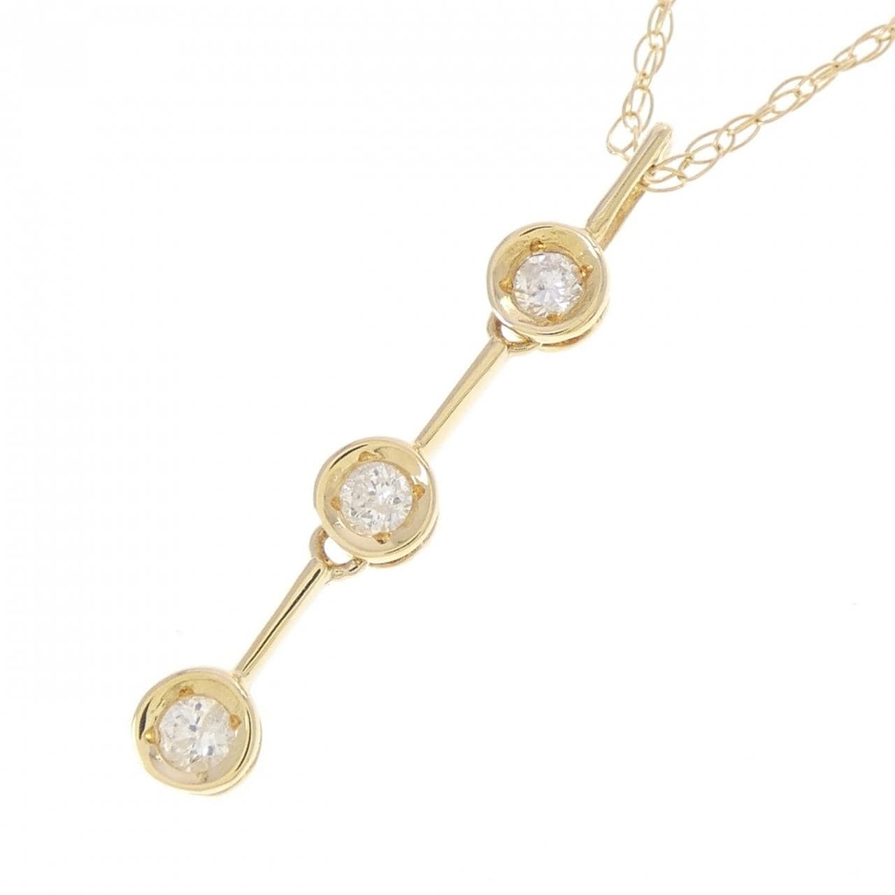 K18YG ダイヤモンド ネックレス 0.12CT