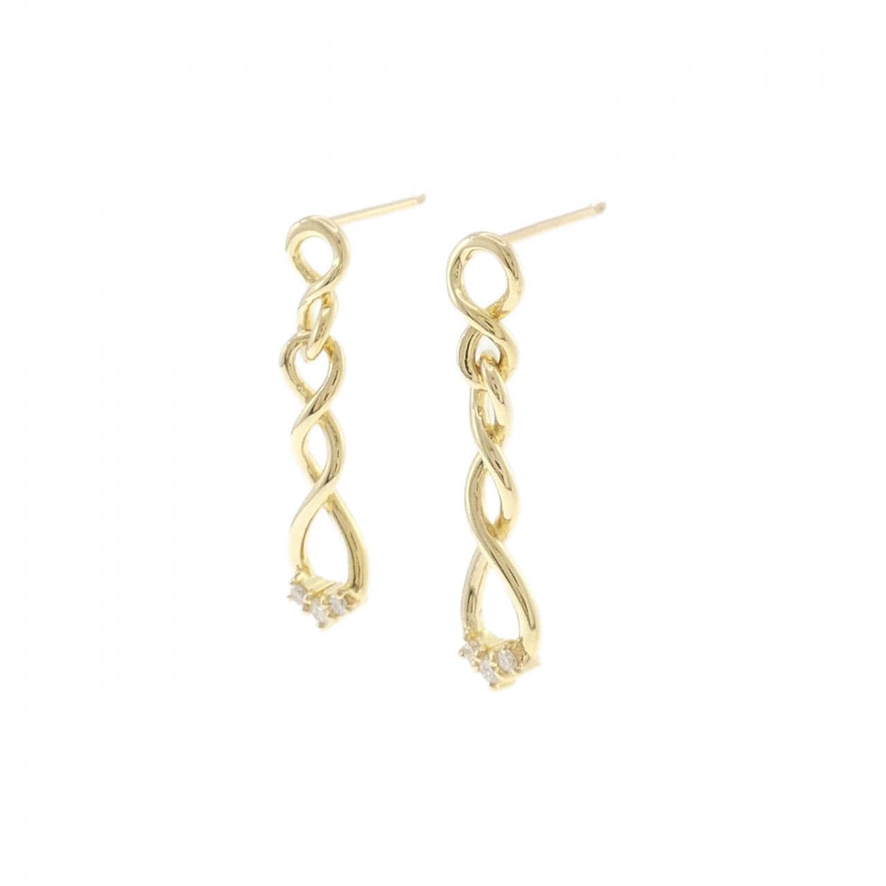 K18YG ダイヤモンド ピアス 0.10CT