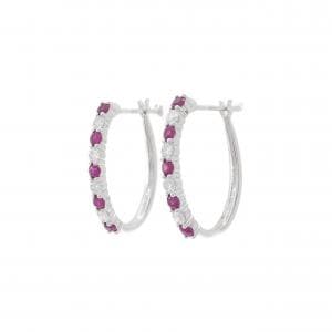 K18WG ルビー ピアス 0.40CT