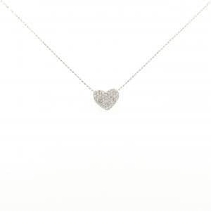 K18WG ハート ダイヤモンド ネックレス 0.30CT