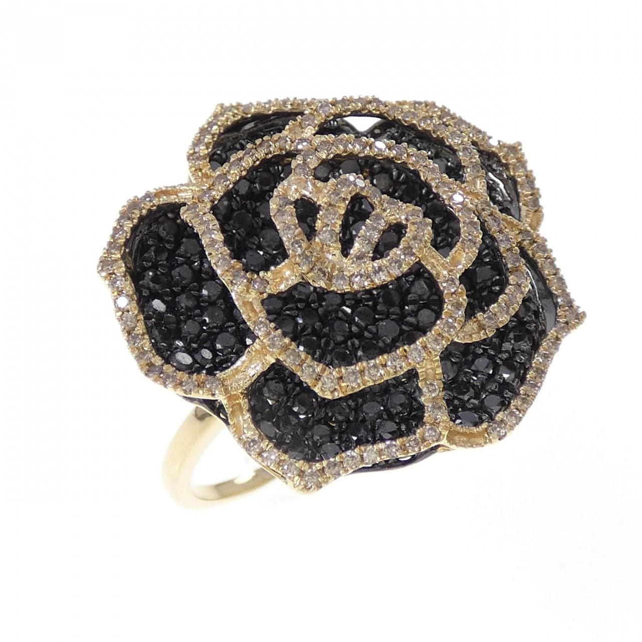 K18YG/K18BG ローズ ダイヤモンド リング 2.00CT