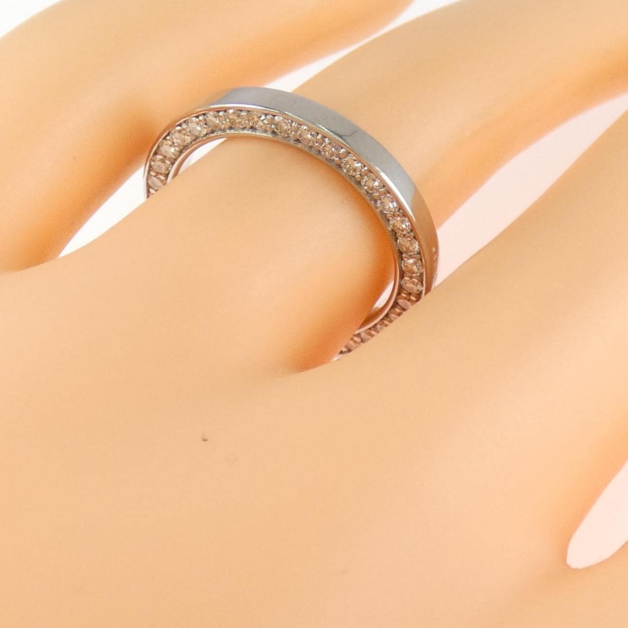 K18WG フルエタニティ ダイヤモンド リング 0.50CT