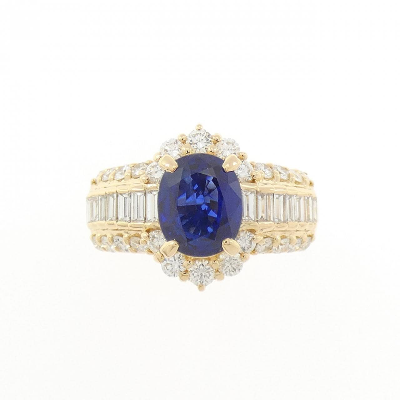 K18YG サファイヤ リング 1.59CT