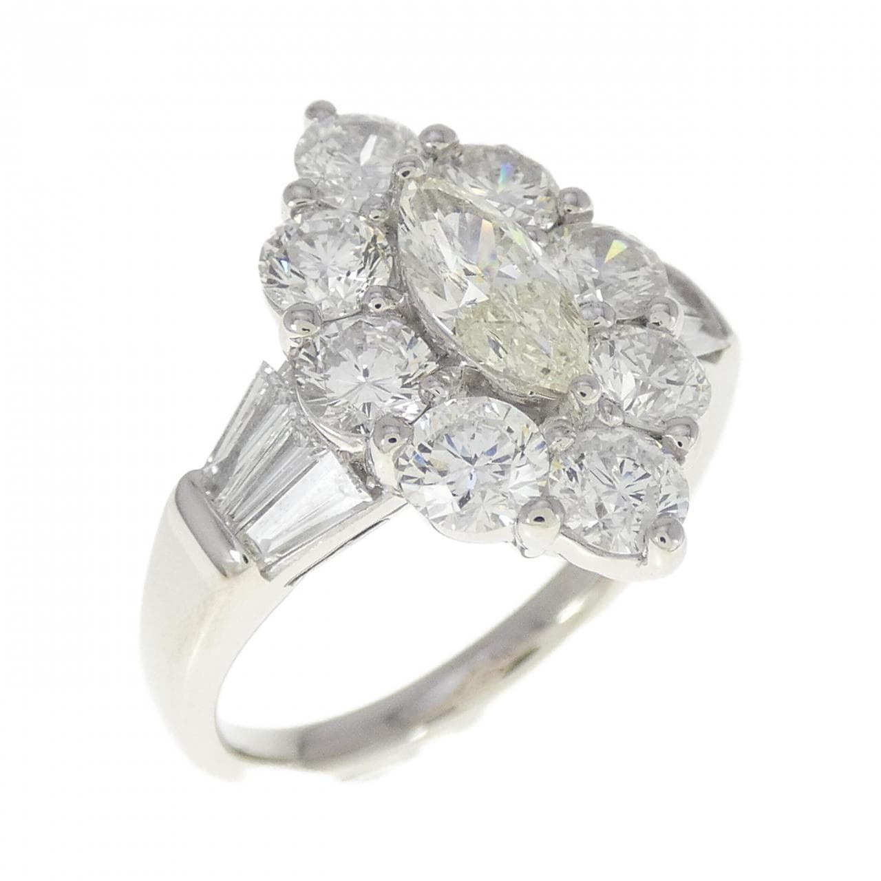 PT Diamond Ring 0.503CT L SI1 Marquise Cut