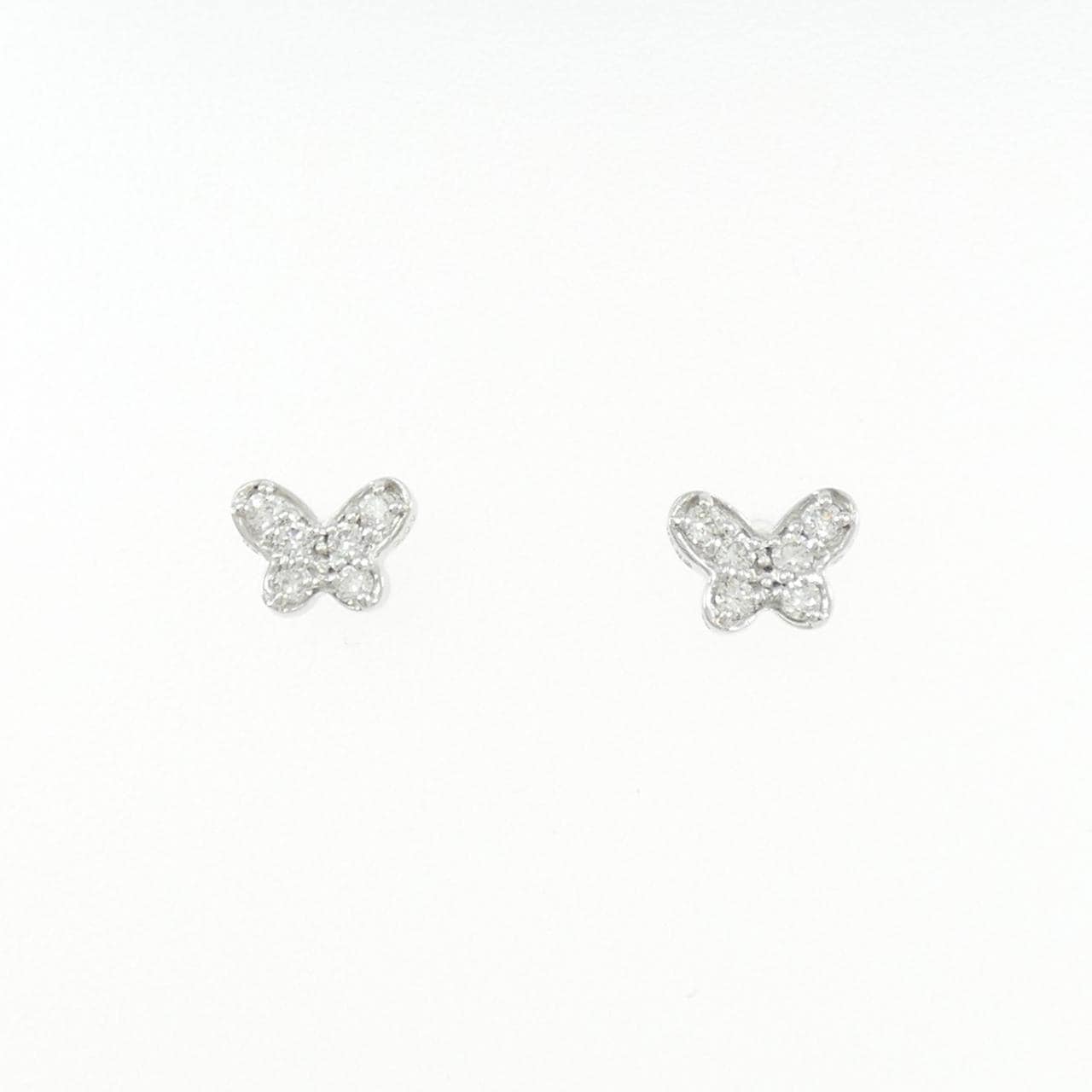 ポンテヴェキオ バタフライ ダイヤモンド ピアス 0.12CT
