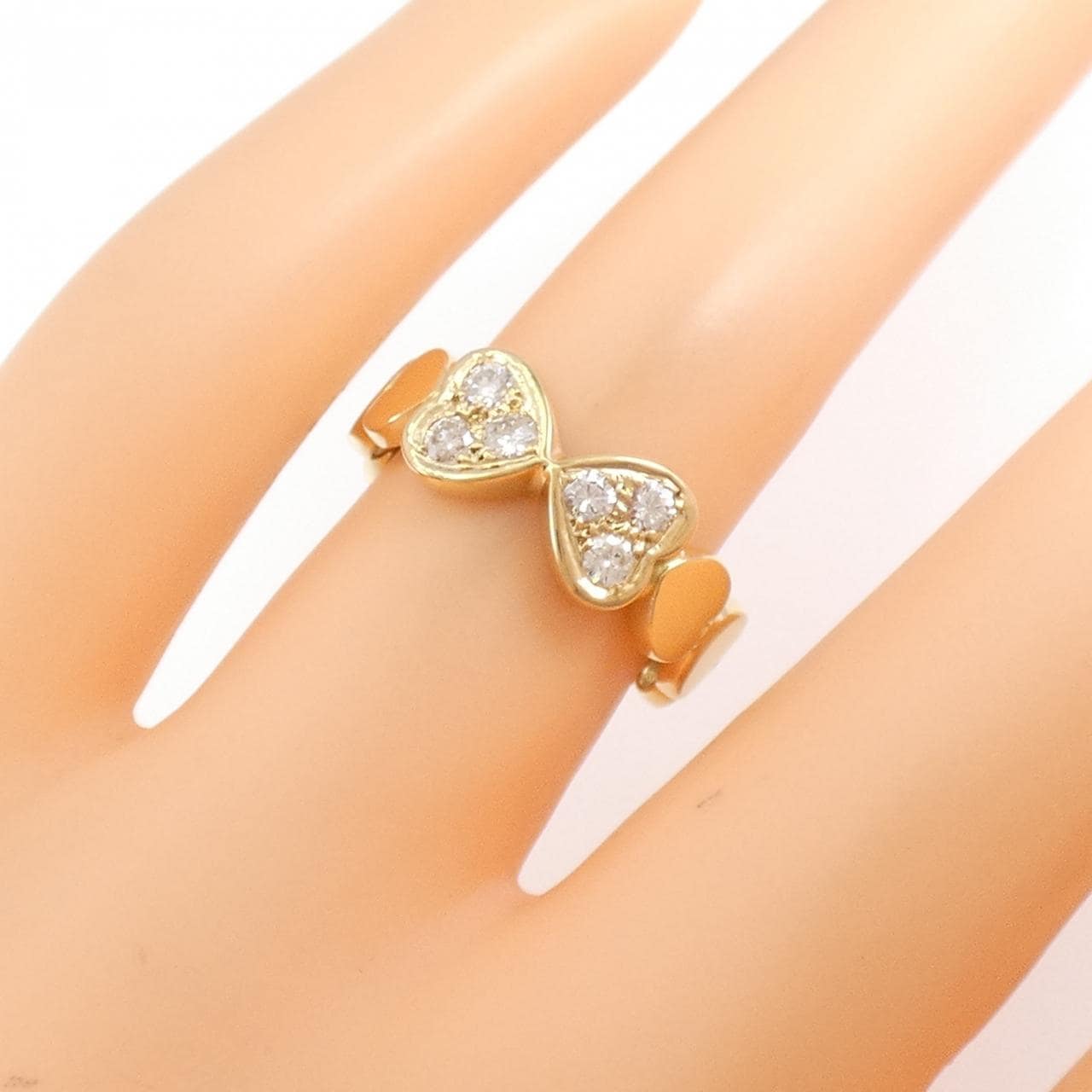 750YG ハート ダイヤモンド リング 0.30CT