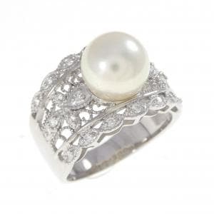 K18WG アコヤパール リング 8.6mm