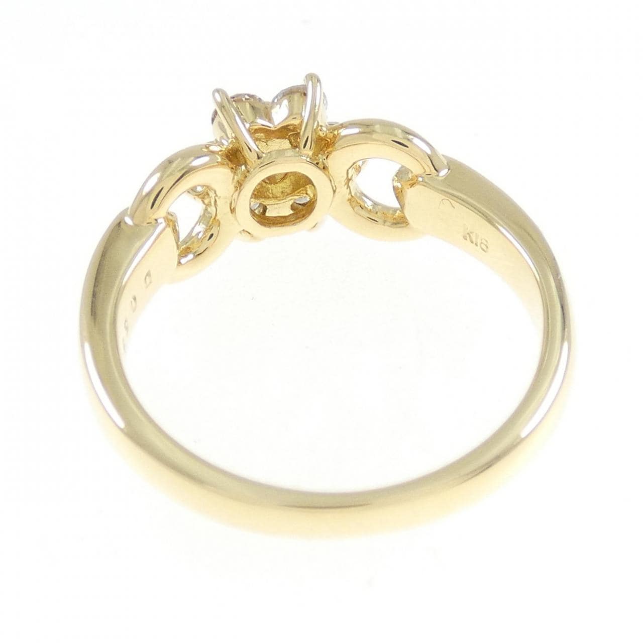 K18YG フラワー ダイヤモンド リング 0.53CT