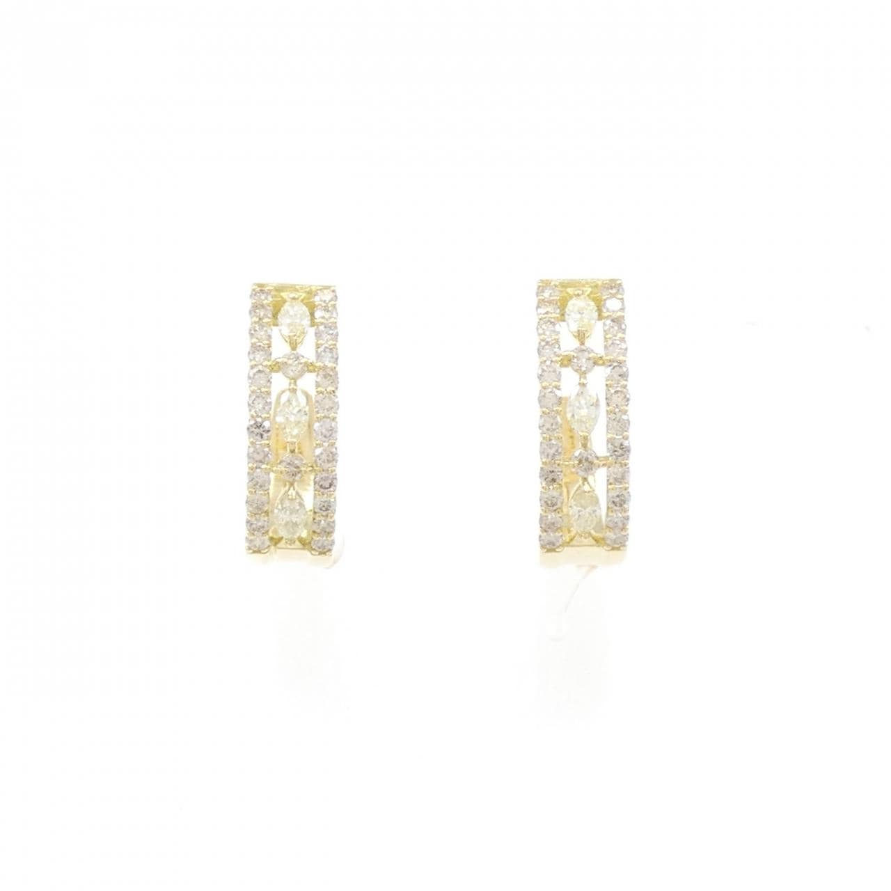 【新品】K18YG ダイヤモンド ピアス 0.60CT
