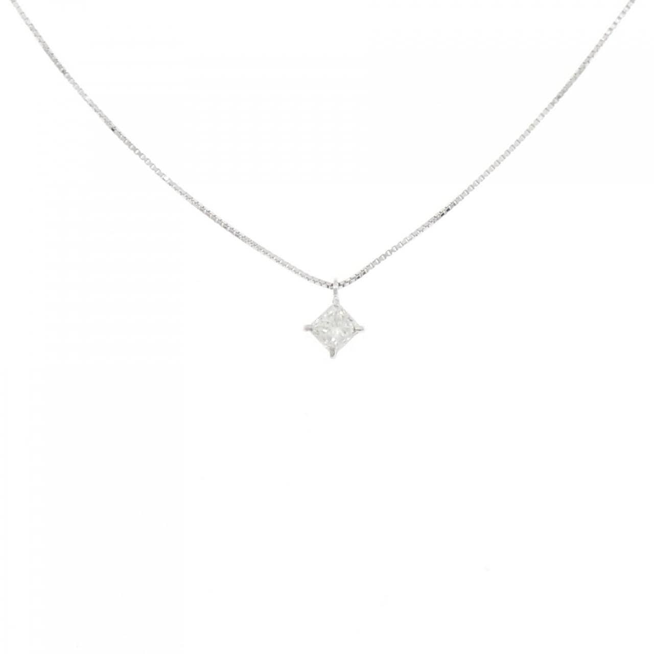 K18WG ソリティア ダイヤモンド ネックレス 0.310CT
