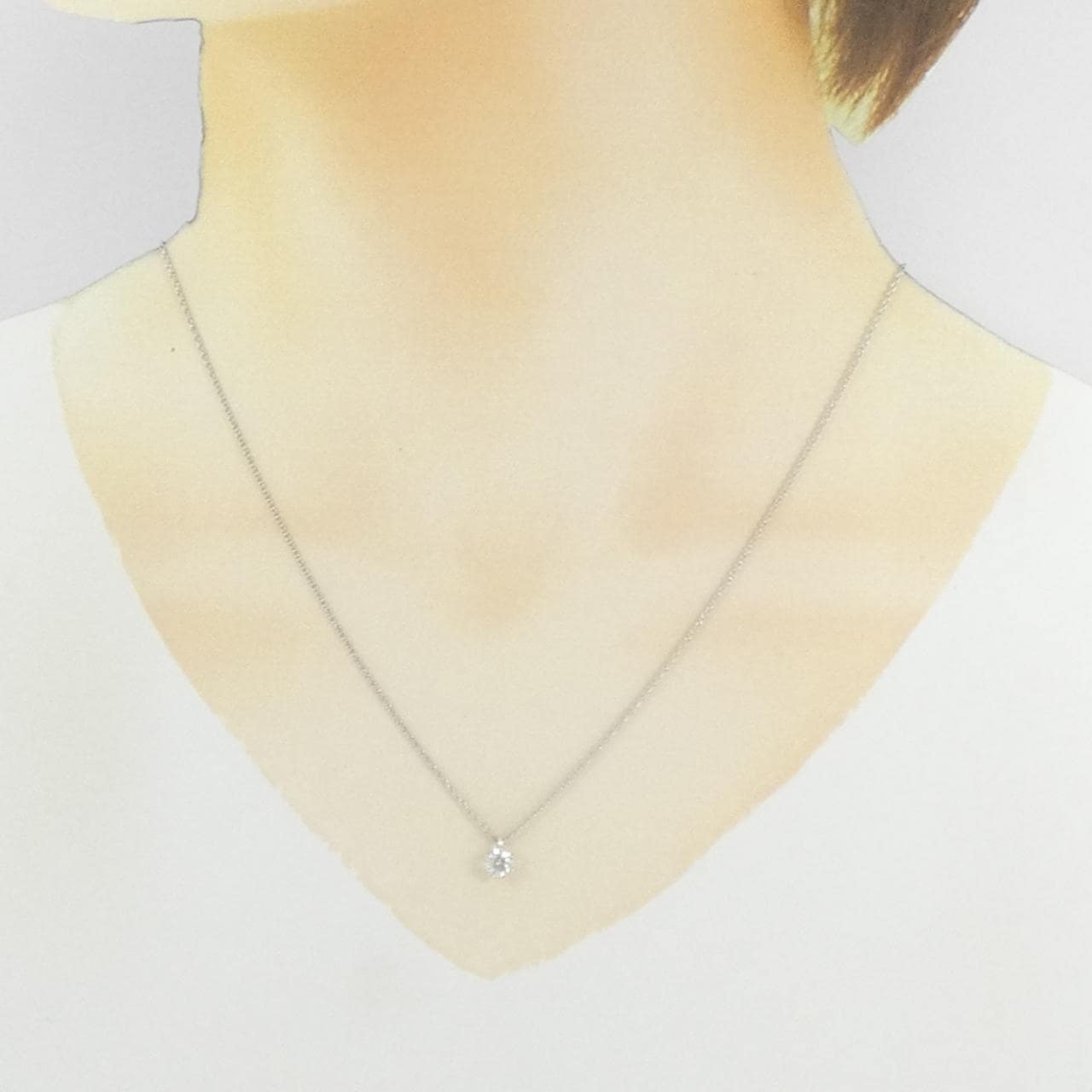 【リメイク】PT900/PT850 ダイヤモンド ネックレス 0.409CT E SI2 EXT