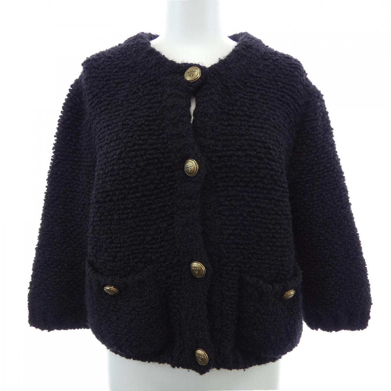 プラダ PRADA ブークレモヘア P25L98 S232 13CS カーディガン