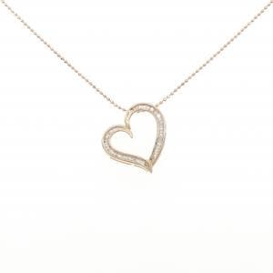 K18PG ハート ダイヤモンド ネックレス 0.20CT
