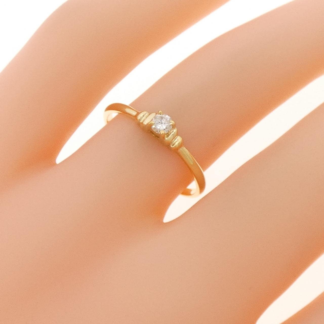 K18YG ダイヤモンド リング 0.08CT