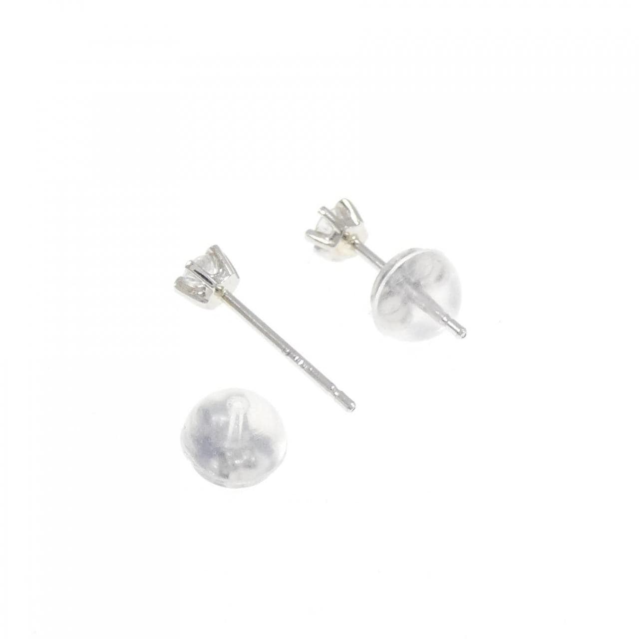 PT900 ソリティア ダイヤモンド ピアス 0.10CT