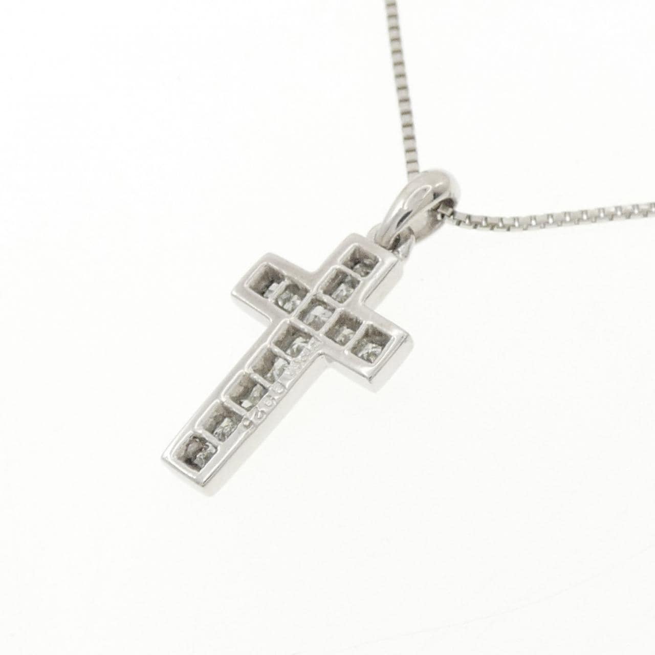 PT900/PT850 クロス ダイヤモンド ネックレス 0.25CT