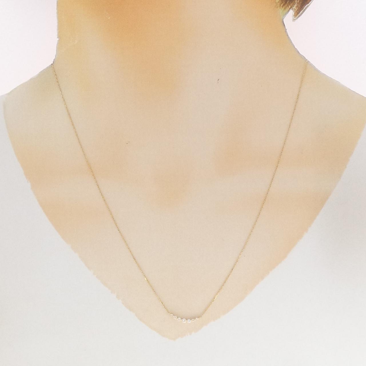 アガット ダイヤモンド ネックレス 0.1CT